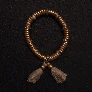 J crew stretchy tassel bracelet